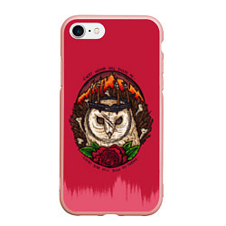 Чехол iPhone 7/8 матовый Bring Me The Horizon Owl, цвет: 3D-светло-розовый