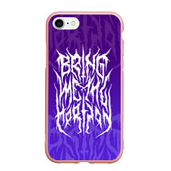 Чехол iPhone 7/8 матовый Bring Me The Horizon Lettering, цвет: 3D-светло-розовый