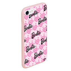 Чехол iPhone 7/8 матовый Логотип Барби и розовое кружево, цвет: 3D-светло-розовый — фото 2