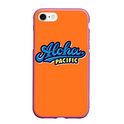 Чехол iPhone 7/8 матовый Aloha Pacific, цвет: 3D-малиновый