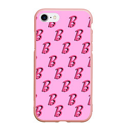 Чехол iPhone 7/8 матовый B is for Barbie, цвет: 3D-светло-розовый