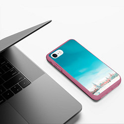 Чехол iPhone 7/8 матовый Нейрокремль, цвет: 3D-малиновый — фото 2
