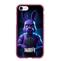 Чехол iPhone 7/8 матовый Five Nights at Freddys Bonnie, цвет: 3D-малиновый