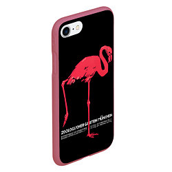 Чехол iPhone 7/8 матовый Фламинго - Мюнхен, цвет: 3D-малиновый — фото 2