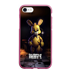 Чехол iPhone 7/8 матовый Spring Bonnie Five Nights at Freddys, цвет: 3D-малиновый