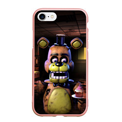 Чехол iPhone 7/8 матовый Five Nights at Freddy, цвет: 3D-светло-розовый