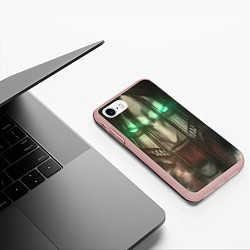 Чехол iPhone 7/8 матовый Атака Титанов Eren Yaeger, цвет: 3D-светло-розовый — фото 2