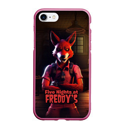 Чехол iPhone 7/8 матовый Five Nights at Freddys Mangle, цвет: 3D-малиновый