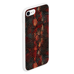 Чехол iPhone 7/8 матовый Кожа змея, цвет: 3D-белый — фото 2