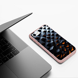 Чехол iPhone 7/8 матовый Объемные углы, цвет: 3D-светло-розовый — фото 2