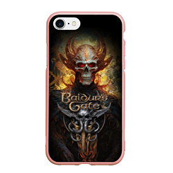 Чехол iPhone 7/8 матовый Baldurs Gate 3 diablo, цвет: 3D-светло-розовый