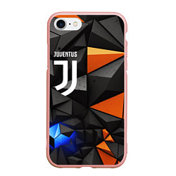 Чехол iPhone 7/8 матовый Juventus orange black style