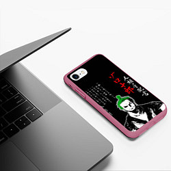 Чехол iPhone 7/8 матовый Ророноа Зоро самурай, цвет: 3D-малиновый — фото 2