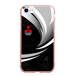 Чехол iPhone 7/8 матовый Митсубиси - строгие оттенки, цвет: 3D-светло-розовый