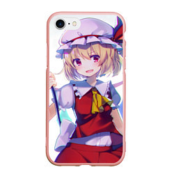 Чехол iPhone 7/8 матовый Touhou Project Фландр Скарлет, цвет: 3D-светло-розовый