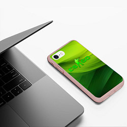 Чехол iPhone 7/8 матовый CSGO green logo, цвет: 3D-светло-розовый — фото 2
