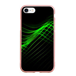 Чехол iPhone 7/8 матовый Зеленые яркие линии