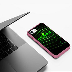 Чехол iPhone 7/8 матовый CS GO dark green, цвет: 3D-малиновый — фото 2