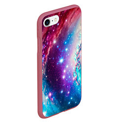 Чехол iPhone 7/8 матовый Удивительная вселенная, цвет: 3D-малиновый — фото 2