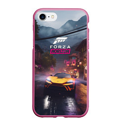 Чехол iPhone 7/8 матовый Forza horizon racing, цвет: 3D-малиновый