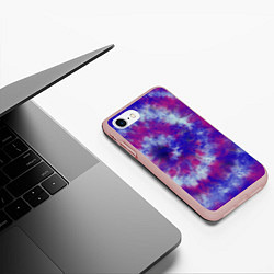 Чехол iPhone 7/8 матовый Tie-Dye дизайн, цвет: 3D-светло-розовый — фото 2