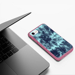 Чехол iPhone 7/8 матовый Tie-Dye дизайн, цвет: 3D-малиновый — фото 2