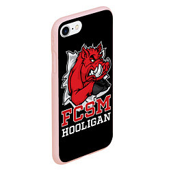 Чехол iPhone 7/8 матовый FCSM hooligan, цвет: 3D-светло-розовый — фото 2