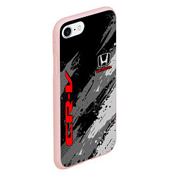 Чехол iPhone 7/8 матовый Honda cr-v - Монохром, цвет: 3D-светло-розовый — фото 2
