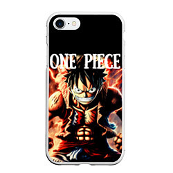 Чехол iPhone 7/8 матовый Злой Луффи из One Piece, цвет: 3D-белый