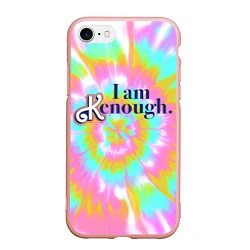 Чехол iPhone 7/8 матовый I am Kenough - retro tie-dye, цвет: 3D-светло-розовый