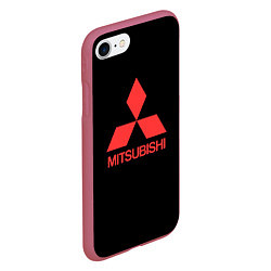Чехол iPhone 7/8 матовый Mitsubishi sportcar, цвет: 3D-малиновый — фото 2