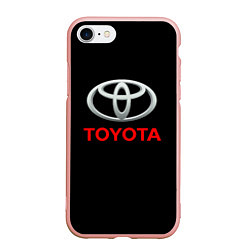 Чехол iPhone 7/8 матовый Toyota sport car, цвет: 3D-светло-розовый