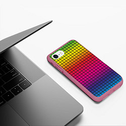 Чехол iPhone 7/8 матовый Палитра rgb, цвет: 3D-малиновый — фото 2