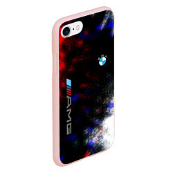 Чехол iPhone 7/8 матовый Bmw true colors, цвет: 3D-светло-розовый — фото 2