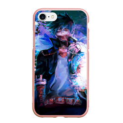 Чехол iPhone 7/8 матовый Моя геройская академия Тойя Тодороки, цвет: 3D-светло-розовый