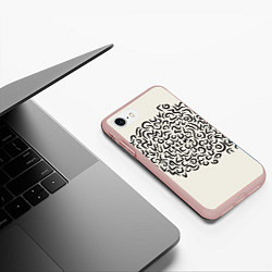 Чехол iPhone 7/8 матовый Секси - почти шифр, цвет: 3D-светло-розовый — фото 2
