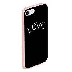 Чехол iPhone 7/8 матовый Lil peep love, цвет: 3D-светло-розовый — фото 2