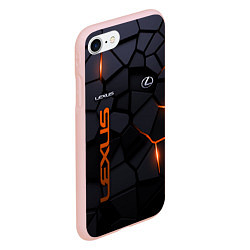 Чехол iPhone 7/8 матовый Lexus - плиты с эффектом свечения, цвет: 3D-светло-розовый — фото 2