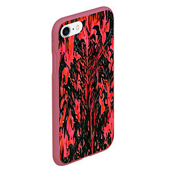 Чехол iPhone 7/8 матовый Демонический доспех красный, цвет: 3D-малиновый — фото 2