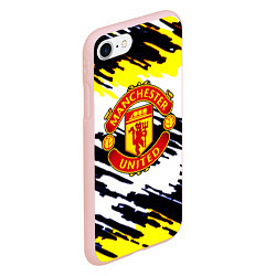 Чехол iPhone 7/8 матовый Манчестер Юнайтед клуб краски, цвет: 3D-светло-розовый — фото 2