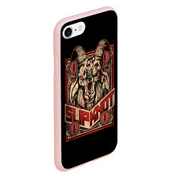 Чехол iPhone 7/8 матовый Slipknot Бафомет, цвет: 3D-светло-розовый — фото 2
