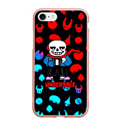 Чехол iPhone 7/8 матовый Undertale роглайк, цвет: 3D-светло-розовый