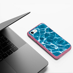 Чехол iPhone 7/8 матовый Кристально чистая вода, цвет: 3D-малиновый — фото 2