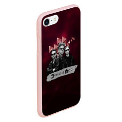 Чехол iPhone 7/8 матовый Depeche Mode - spirit tour, цвет: 3D-светло-розовый — фото 2