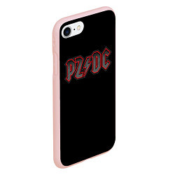 Чехол iPhone 7/8 матовый PZDC - ACDC, цвет: 3D-светло-розовый — фото 2