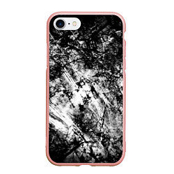 Чехол iPhone 7/8 матовый Зимний лес узоры, цвет: 3D-светло-розовый