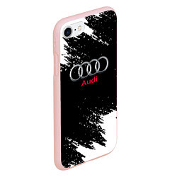 Чехол iPhone 7/8 матовый AUDI sport краски, цвет: 3D-светло-розовый — фото 2