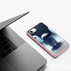 Чехол iPhone 7/8 матовый Among us - fantasy - ai art, цвет: 3D-светло-розовый — фото 2