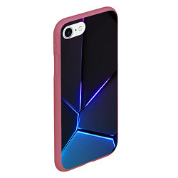 Чехол iPhone 7/8 матовый Пурпурный разлом - абстракция, цвет: 3D-малиновый — фото 2
