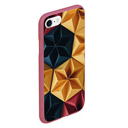 Чехол iPhone 7/8 матовый Ромбовое вдохновение, цвет: 3D-малиновый — фото 2